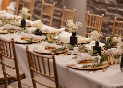 Wedding Reception Lincoln, Nebraska Historic Haymarket District Head Table